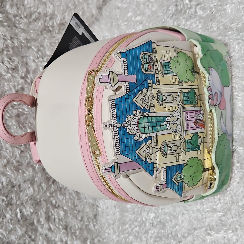 Loungefly Aristocats Mansion Castle Mini Backpack and Wallet - Picture 9 of 16